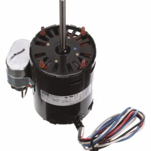 FASCO HVAC Motor: Open Air-Over, 1/10 HP, 1,590 Nameplate RPM, 1 Speed, 230V AC, Stud Mount, CW/CCW