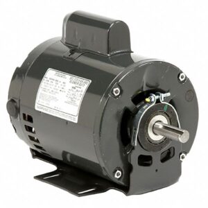 U.S. MOTORS Belt Drive Motor: 1 Speed, Open Dripproof, Cradle Base Mount, 1/3 HP, 115/230V AC, Auto
