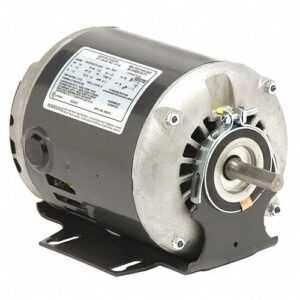 U.S. MOTORS Belt Drive Motor: 1 Speed, Open Dripproof, Cradle Base Mount, 1/3 HP, 115/208-230V AC, B