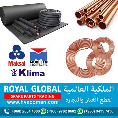 Copper Coils Rubber Insulations in Oman